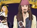 Karibeko piratak: janzten Captain Jack Sparrow eta Elizabeth gisa online jolasteko